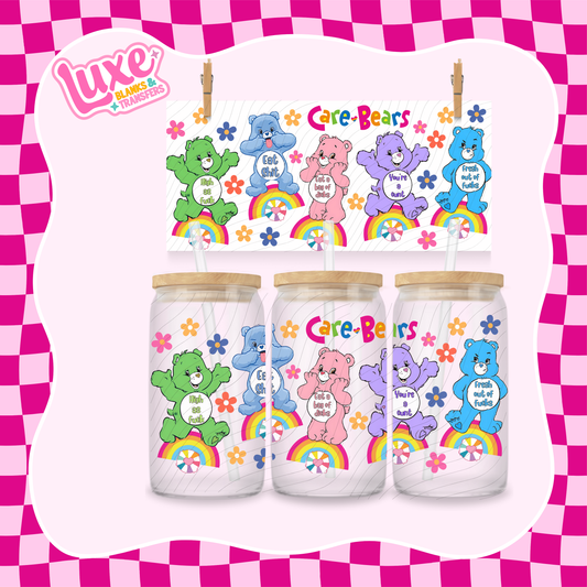 Swear Bears Rainbow | 16oz UV DTF Wrap | #1324