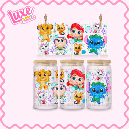 16oz UV DTF Wrap | Cutesy Door/able Characters | #2601