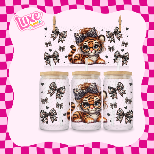Cutesy Tiger Leopord Print | 16oz UV DTF Wrap | #1635