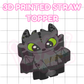 3D Printed Straw Topper | No Teeth Dragon