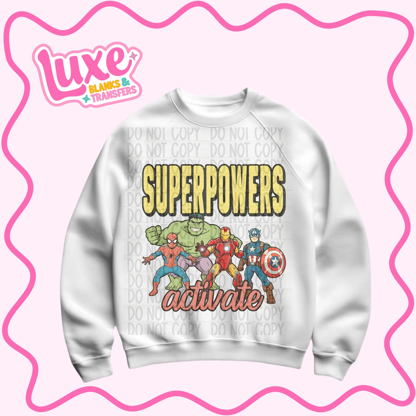 DTF Heat Transfer | Superheroes | #940