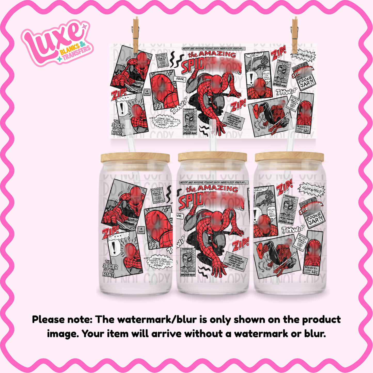 16oz UV DTF Wrap | Sp1der Comic Vibe | #1238