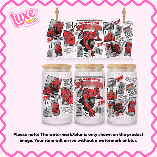 16oz UV DTF Wrap | Sp1der Comic Vibe | #1238