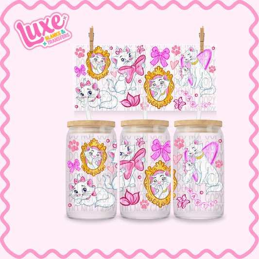 16oz UV DTF Wrap | Cute Cat Marie | #2605