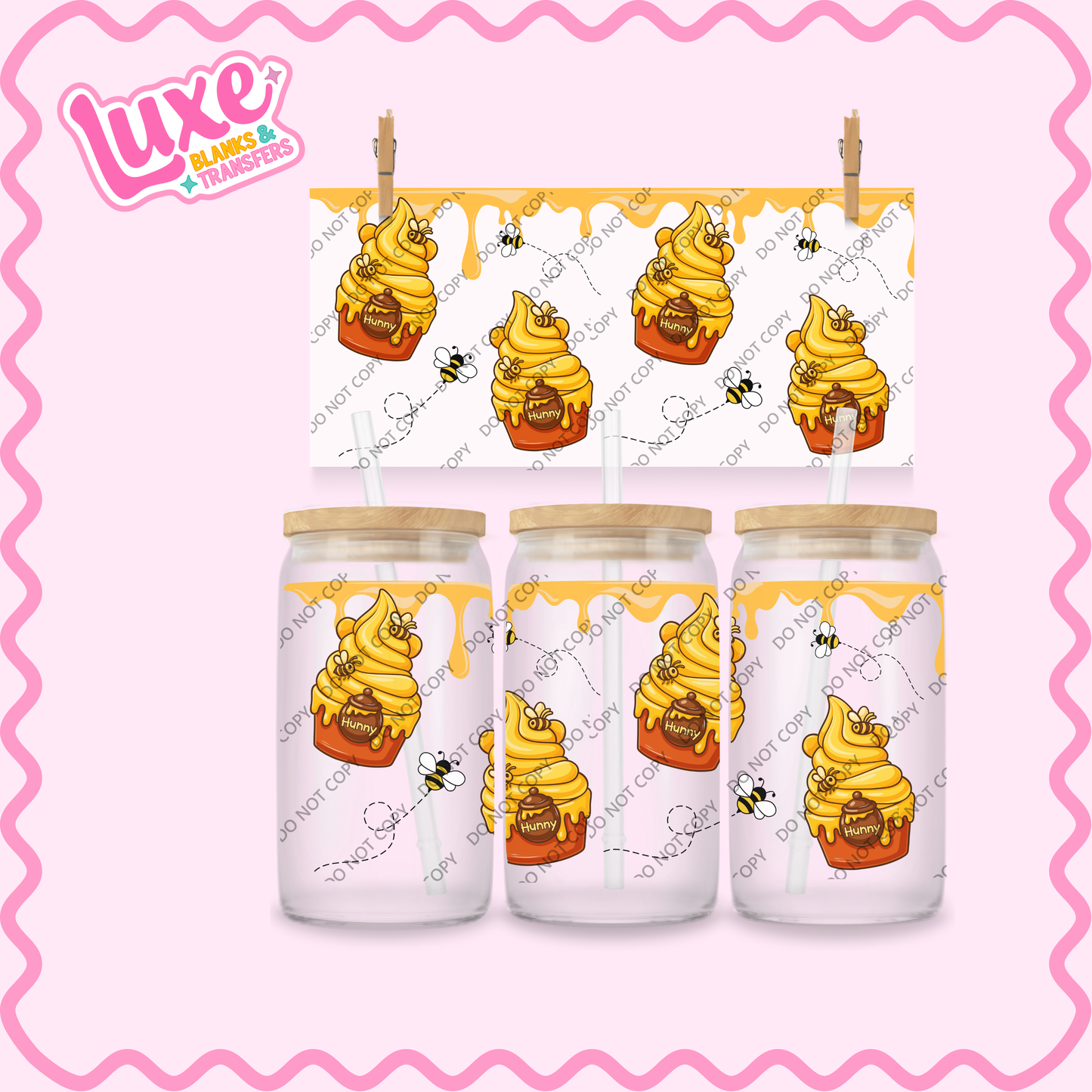 16oz UV DTF Wrap | Hunny | #2298