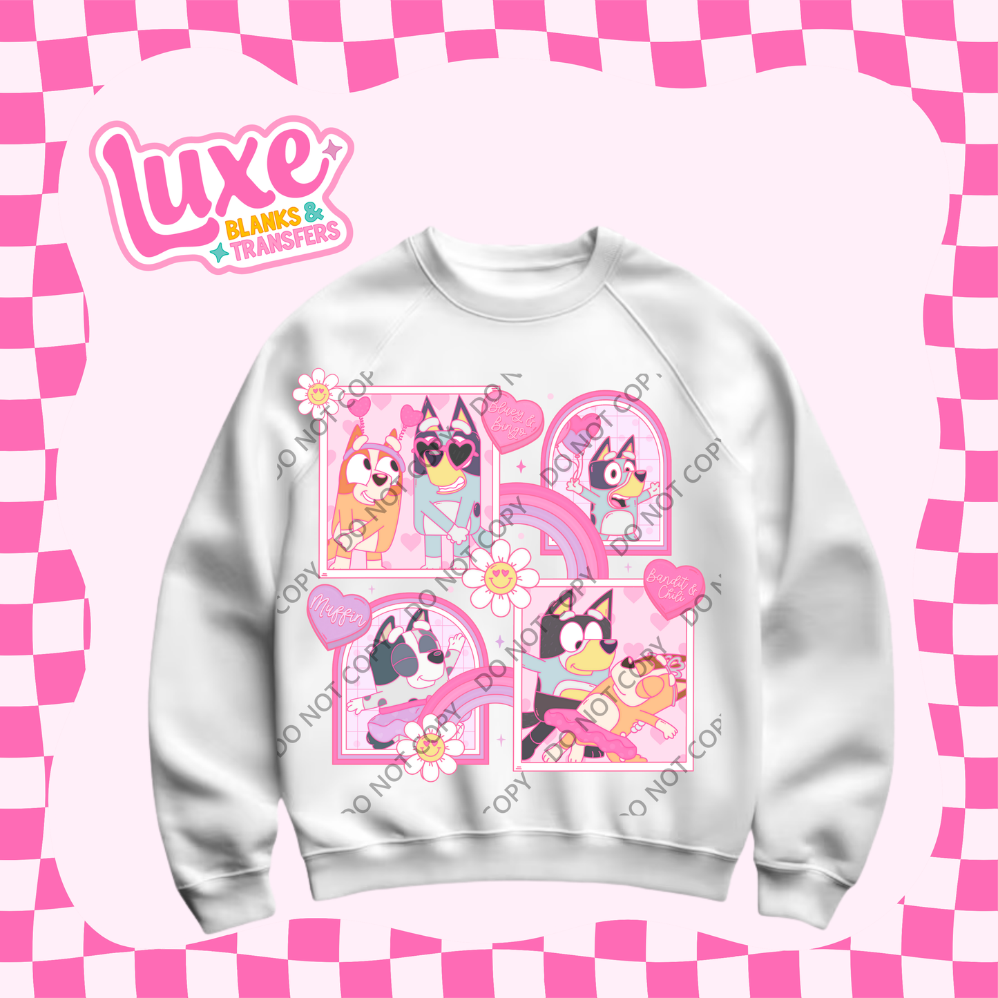 DTF Heat Transfer | Blue Frames | #475