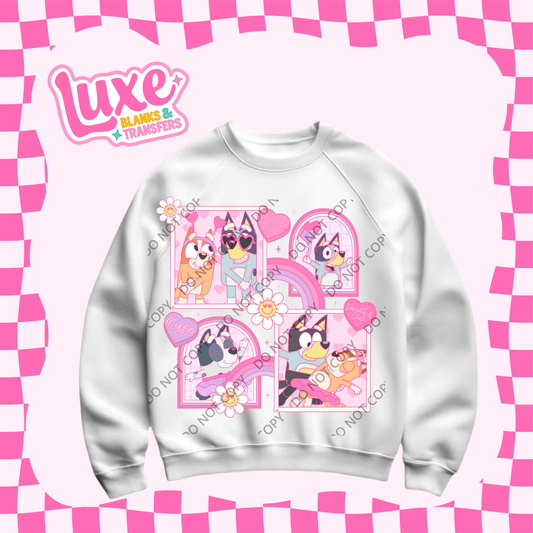 DTF Heat Transfer | Blue Frames | #475