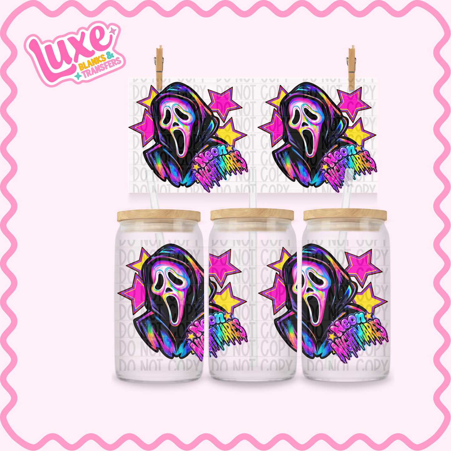 16oz UV DTF Wrap | Neon Nightmare | #3580