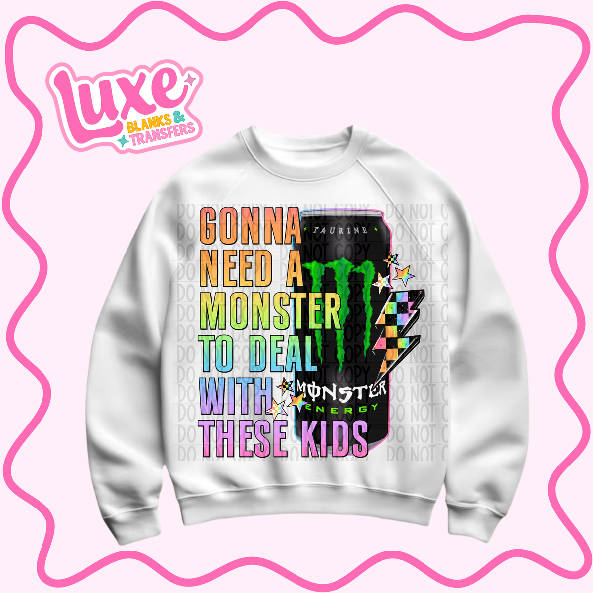 DTF Heat Transfer | Funny Sarcastic Monster | #1486