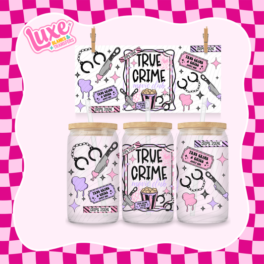 True Crime Movie Club | 16oz UV DTF Wrap | #1333