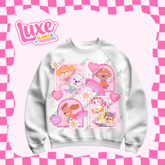 DTF Heat Transfer | Paw Characters Frame | #479