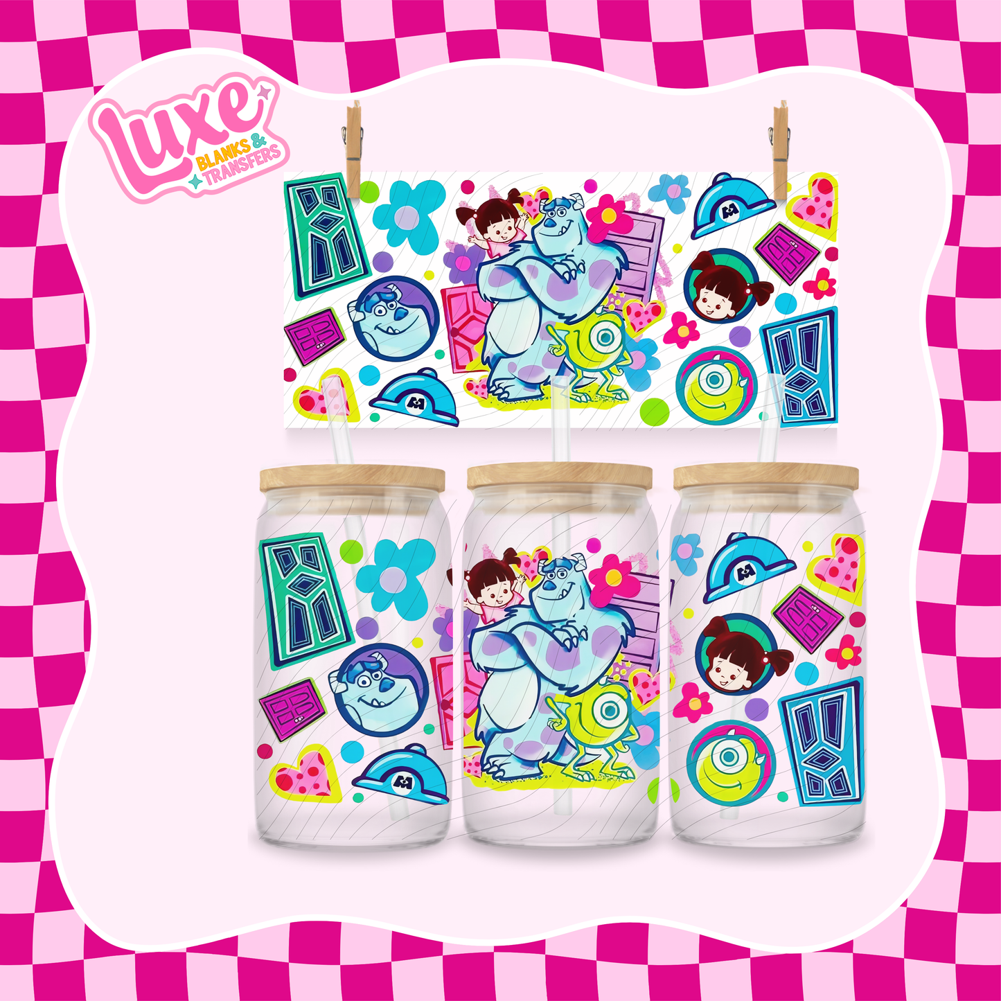 Monsters Movie | 16oz UV DTF Wrap | #1335