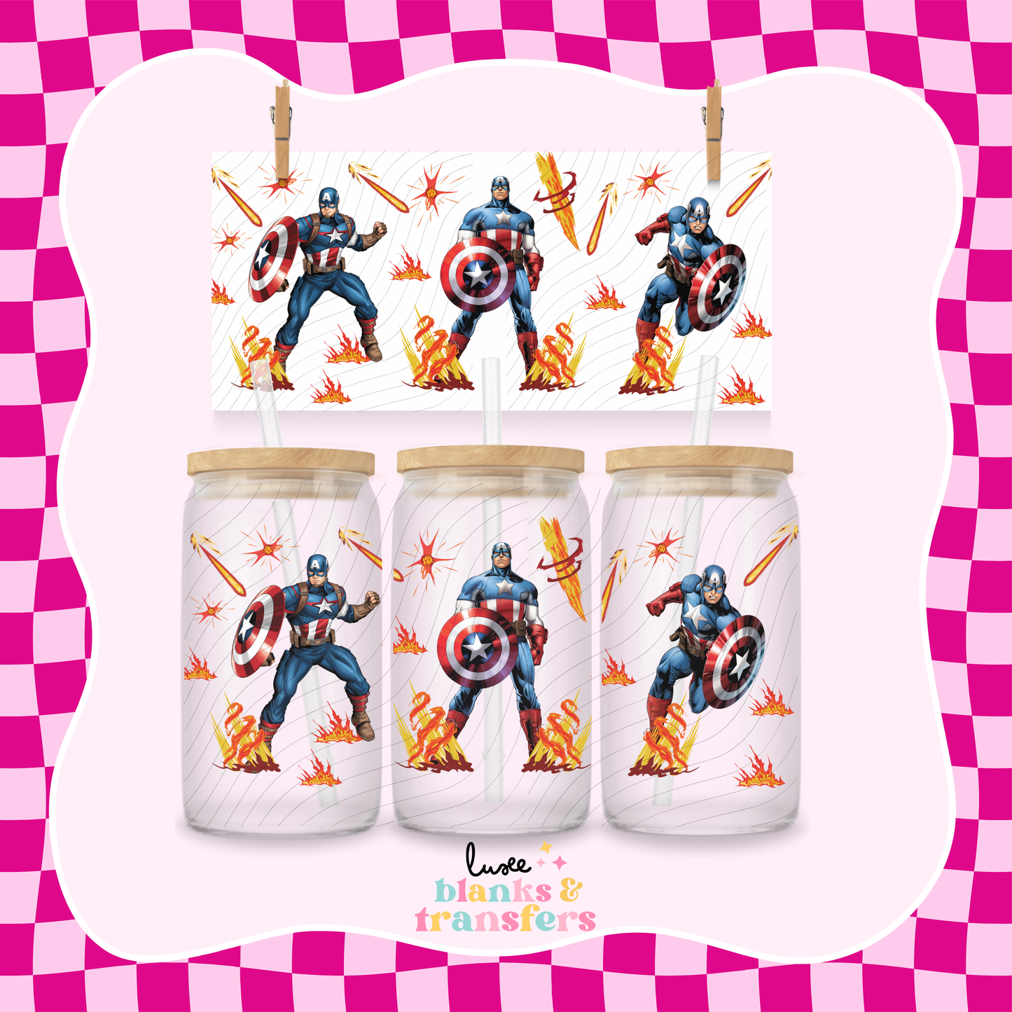 Captain USA UV DTF Wrap (#468)