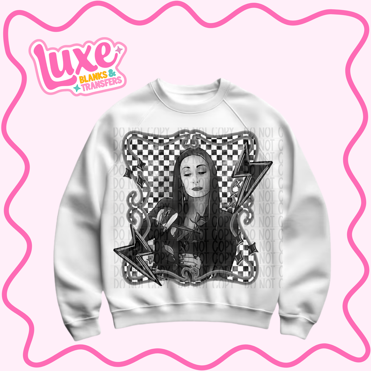 DTF Heat Transfer | B&W Spooky | #1489