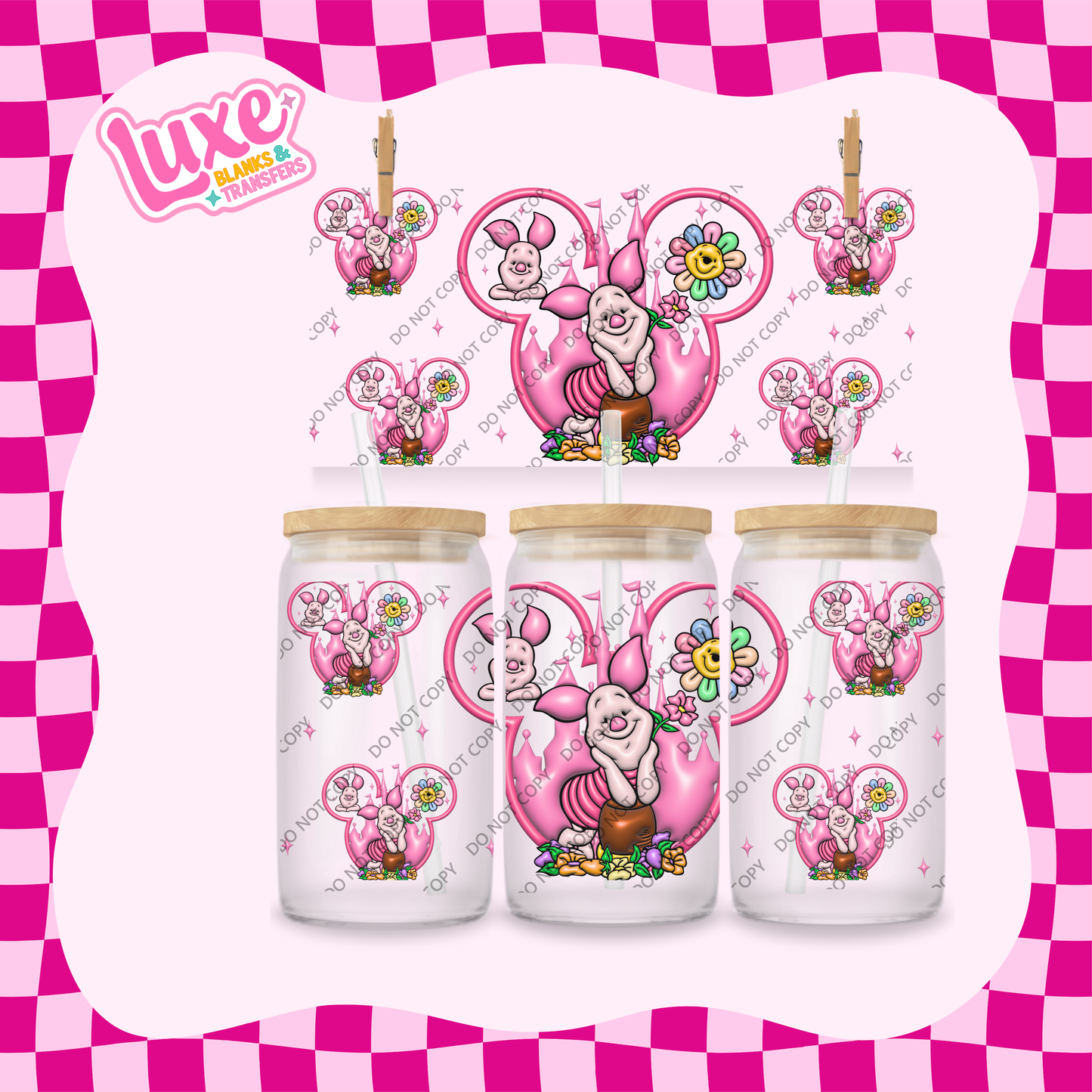 16oz UV DTF Wrap | Piggie Dis.  | #1824A