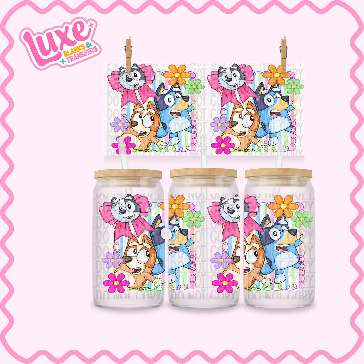 16oz UV DTF Wrap | Sisters Blu3-y | #3586