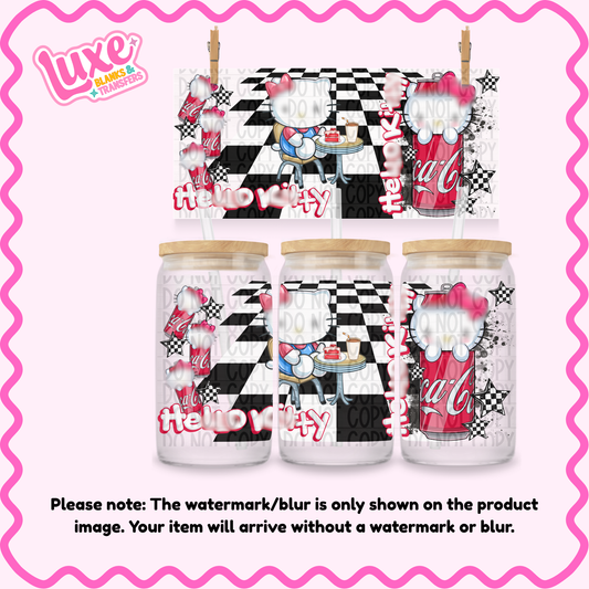16oz UV DTF Wrap | Hi Cat Checkered | #1269