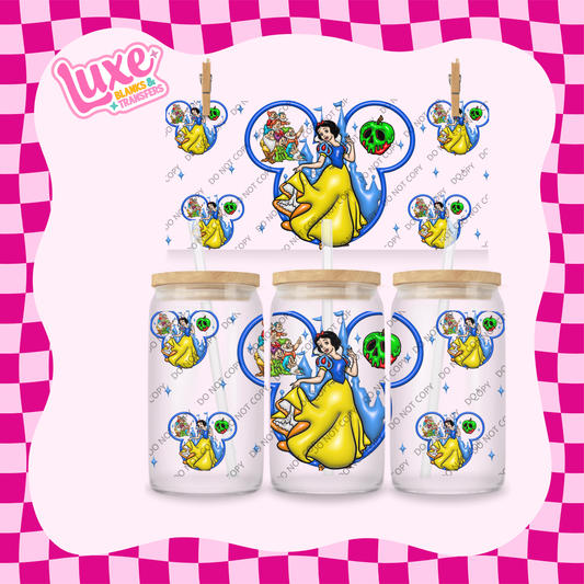 16oz UV DTF Wrap | Snow Princess Dis. | #1826