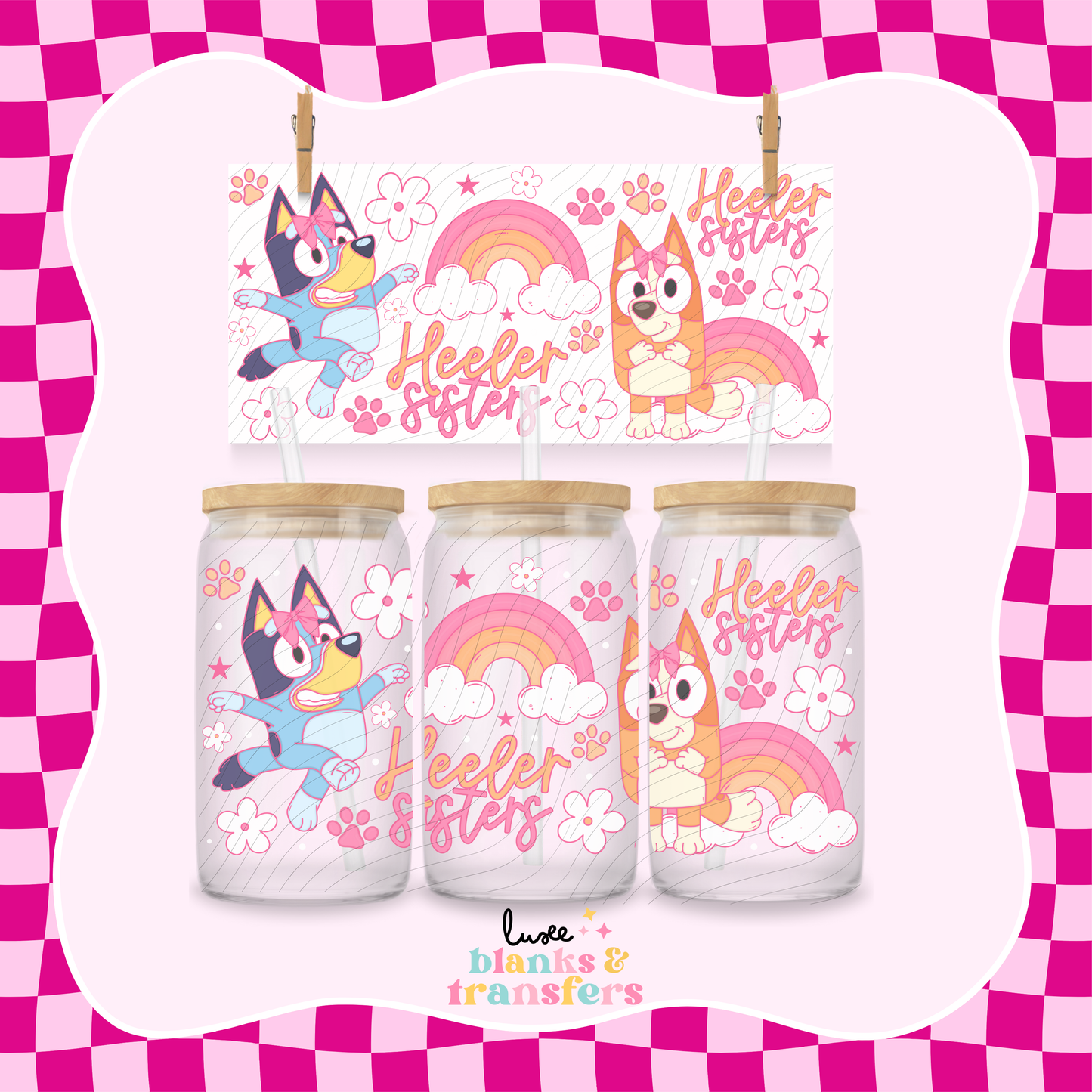 Heeler Sisters UV DTF Wrap (#844)