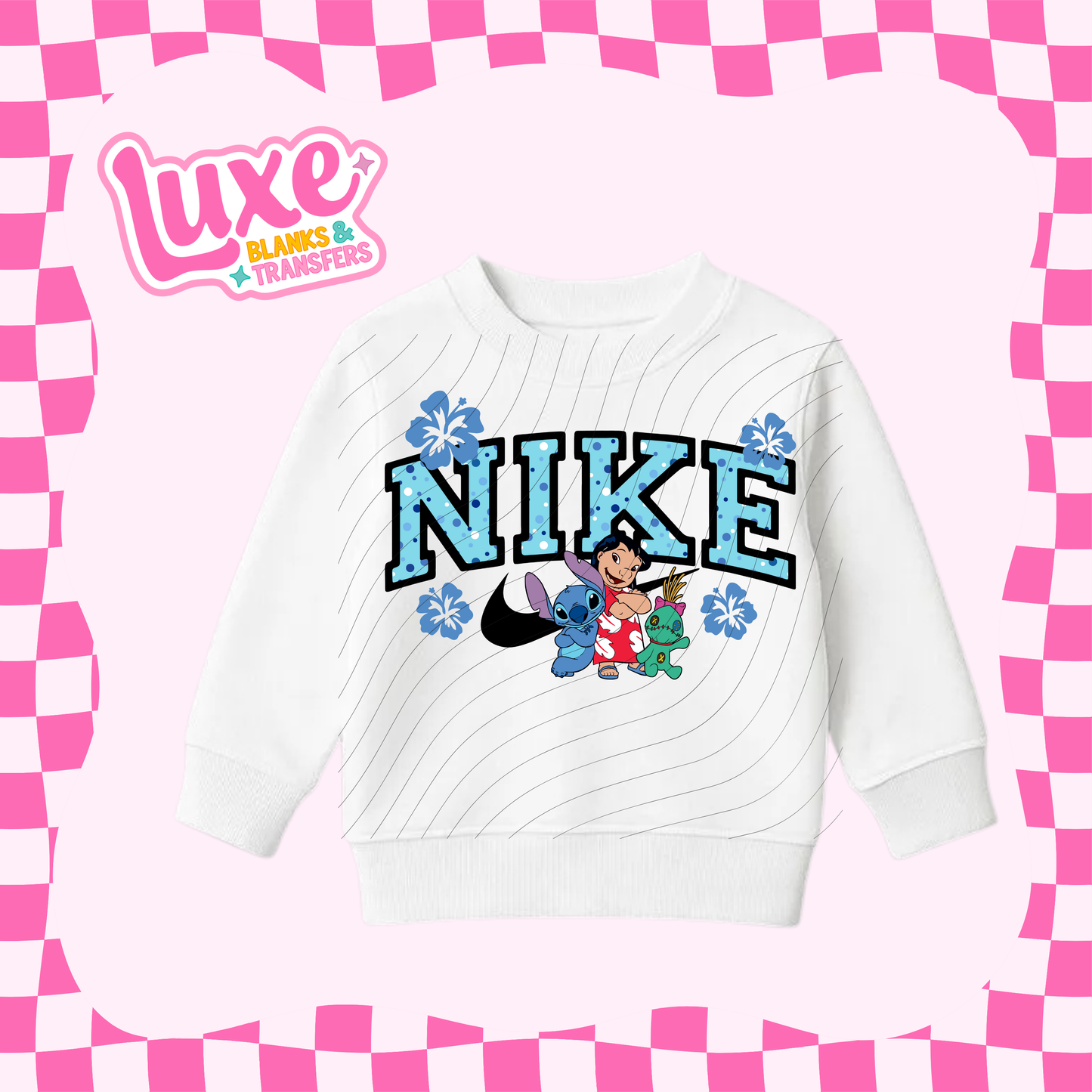 Blue Alien Nke | Kids DTF Heat Transfer | #36