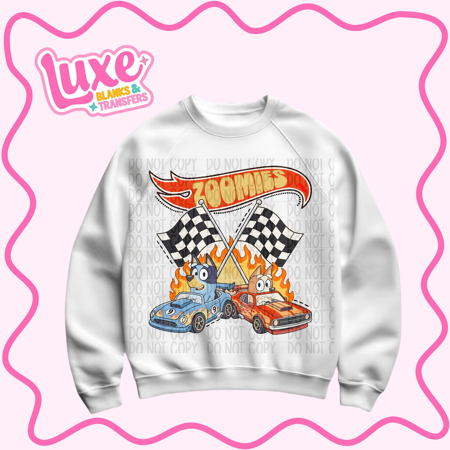 DTF Heat Transfer | Zoomies Blu/ey | #954