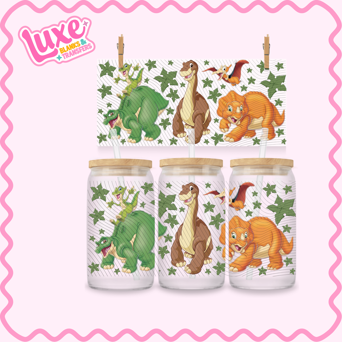 16oz UV DTF Wrap | Dino Movie Kids | #3103