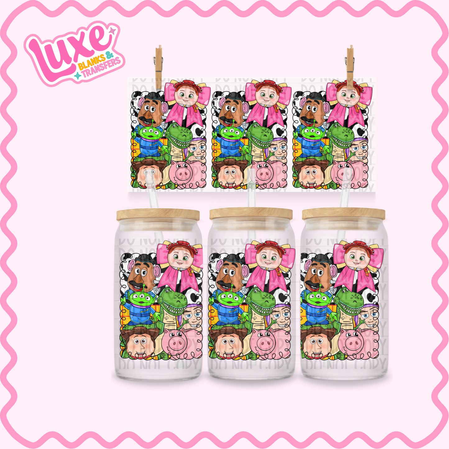 16oz UV DTF Wrap | Toy Characters | #3589