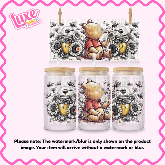 16oz UV DTF Wrap | Honey Pot Bear | #1288