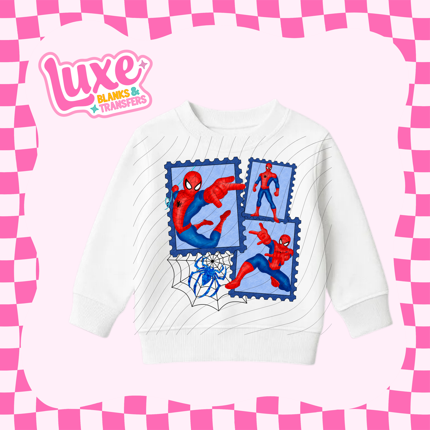 Spidey Stamps 15cm Toddler Size | Kids DTF Heat Transfer | READY TO SHIP