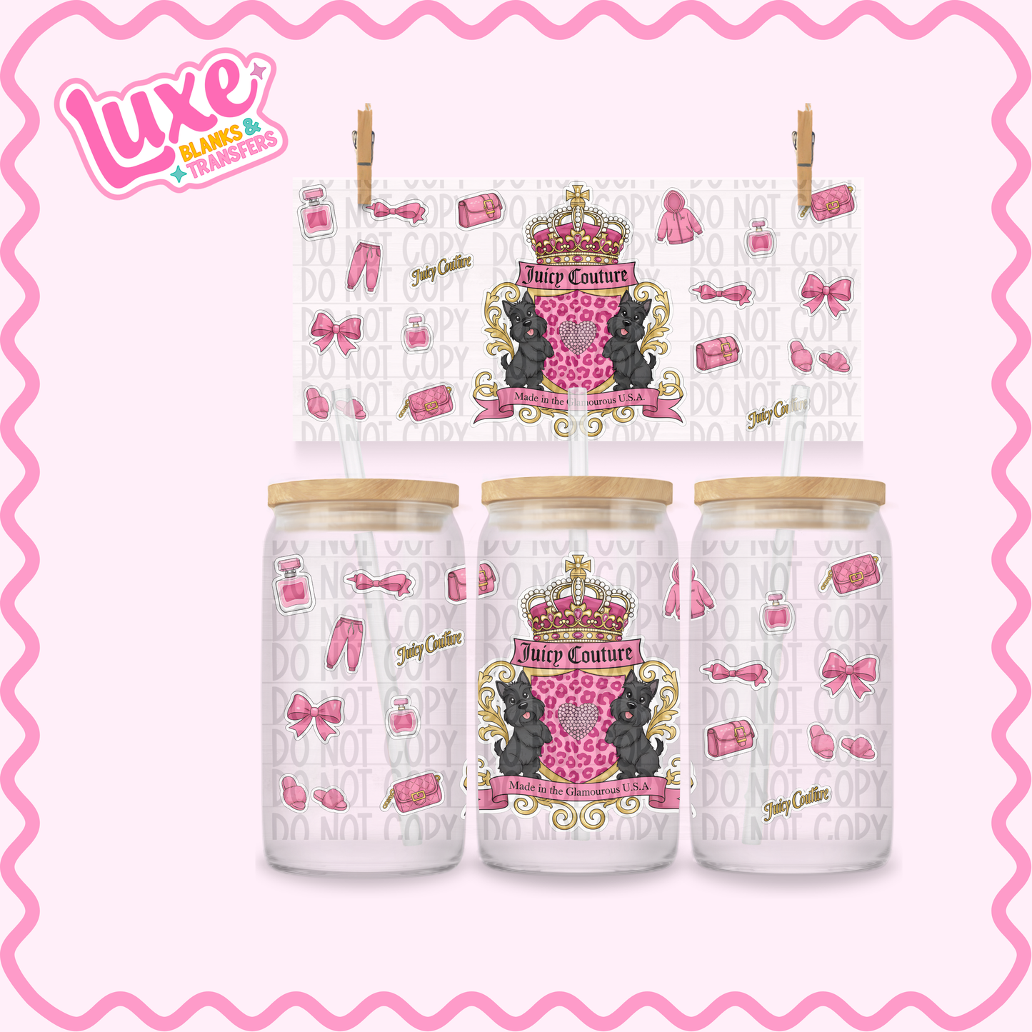 16oz UV DTF Wrap | Juicy Pink 2 | #2620