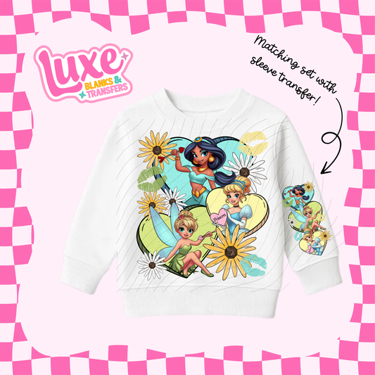 Princess Hearts | Kids DTF Heat Transfer | #39