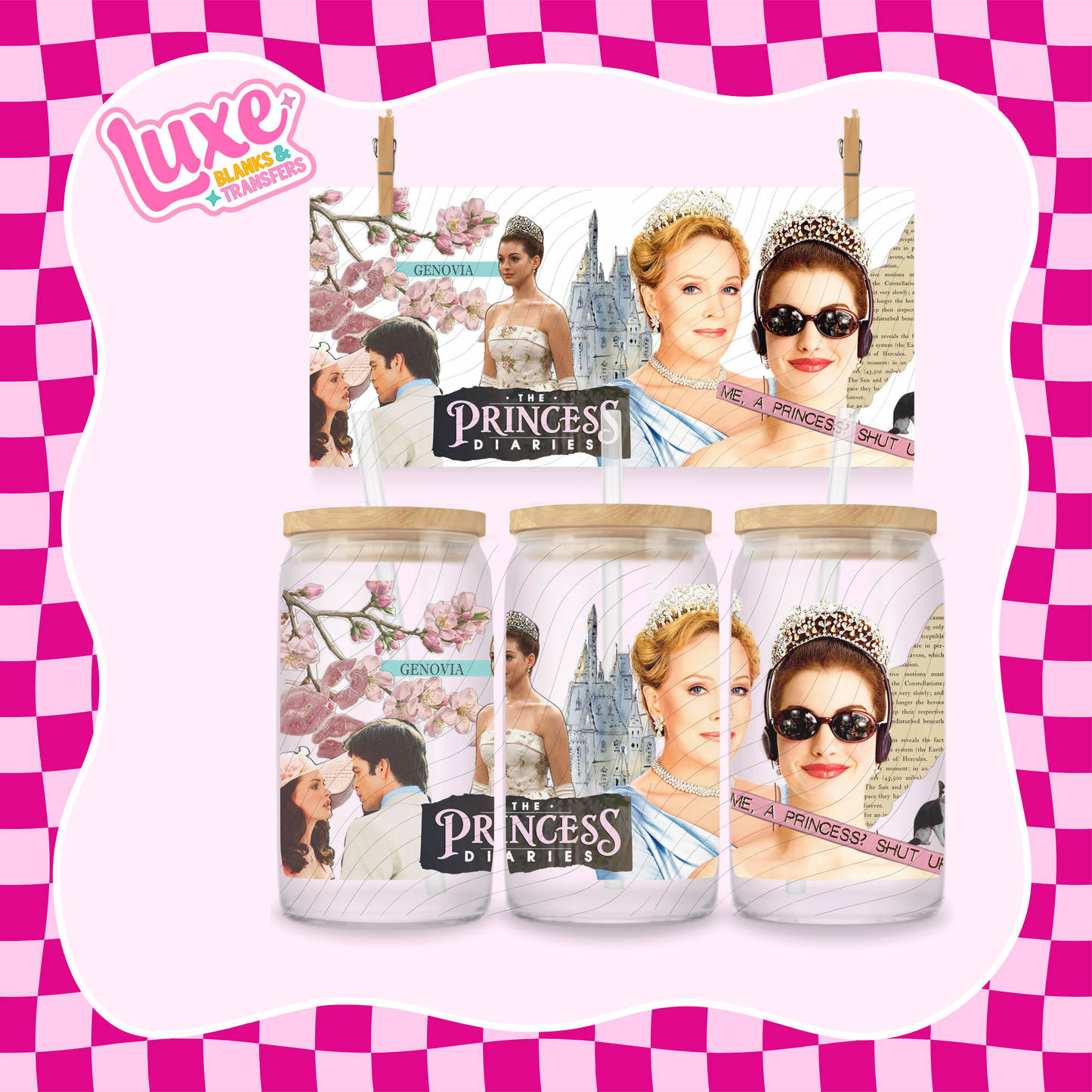 Princess Movie | 16oz UV DTF Wrap | #1344