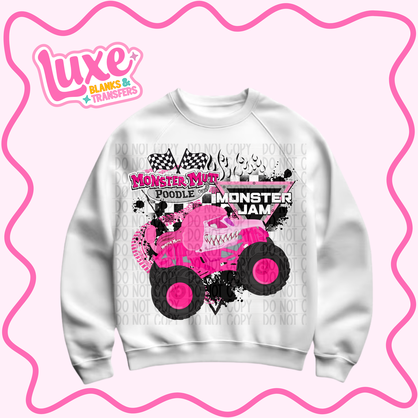 DTF Heat Transfer | Monster Truck Poodle | #755