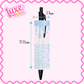 UV DTF Pen Wrap | Baby Blue Leopard Print Drip | #22