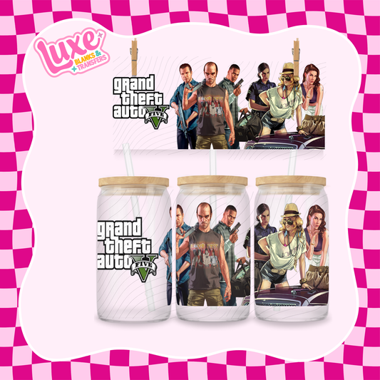 GTA Game | 16oz UV DTF Wrap | #1345