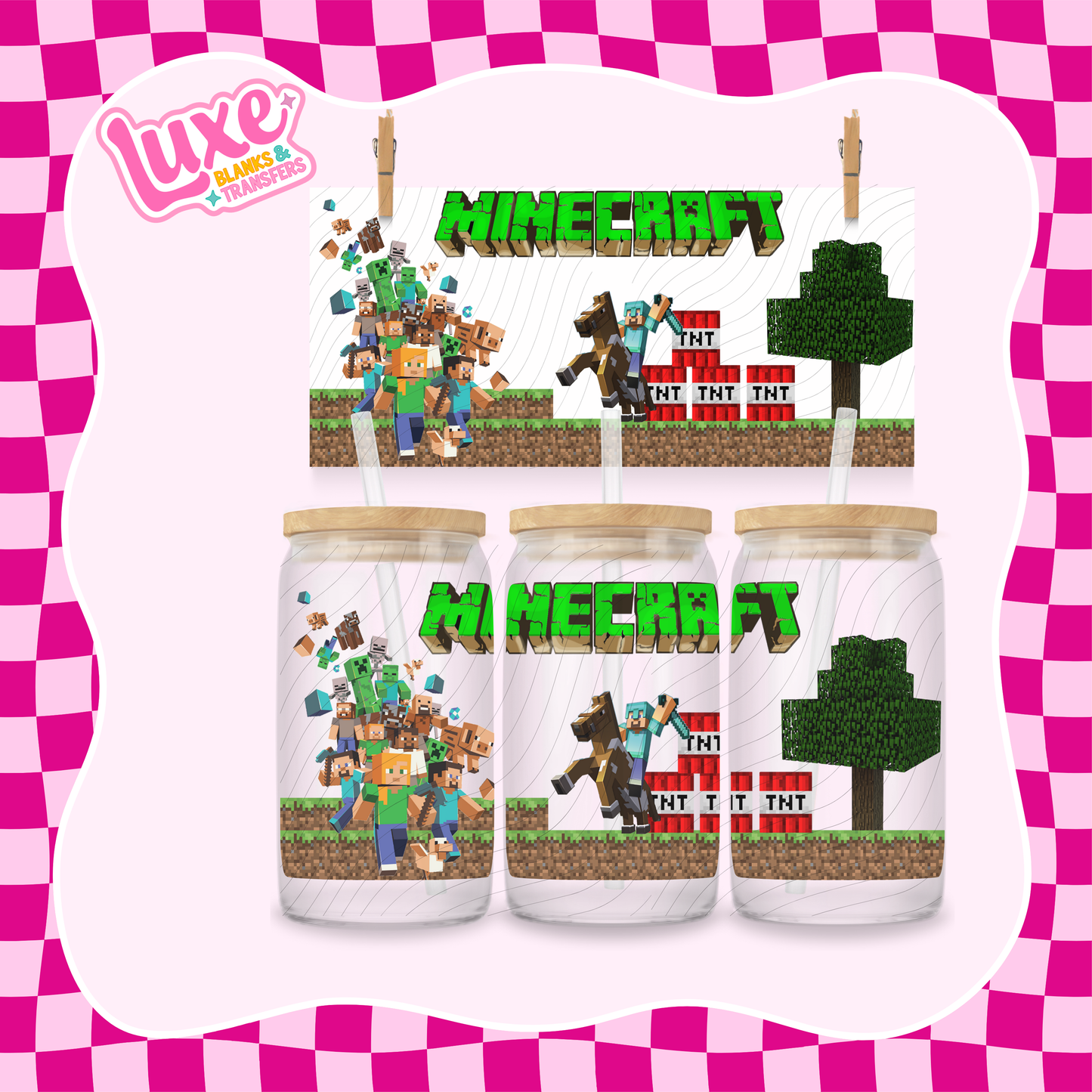 Mine Game | 16oz UV DTF Wrap | #1347