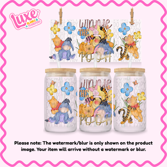 16oz UV DTF Wrap | Cute Bear Friends | #1296