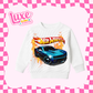 Hot Car Blue | Kids (15cm) DTF Heat Transfer | READY TO SHIP