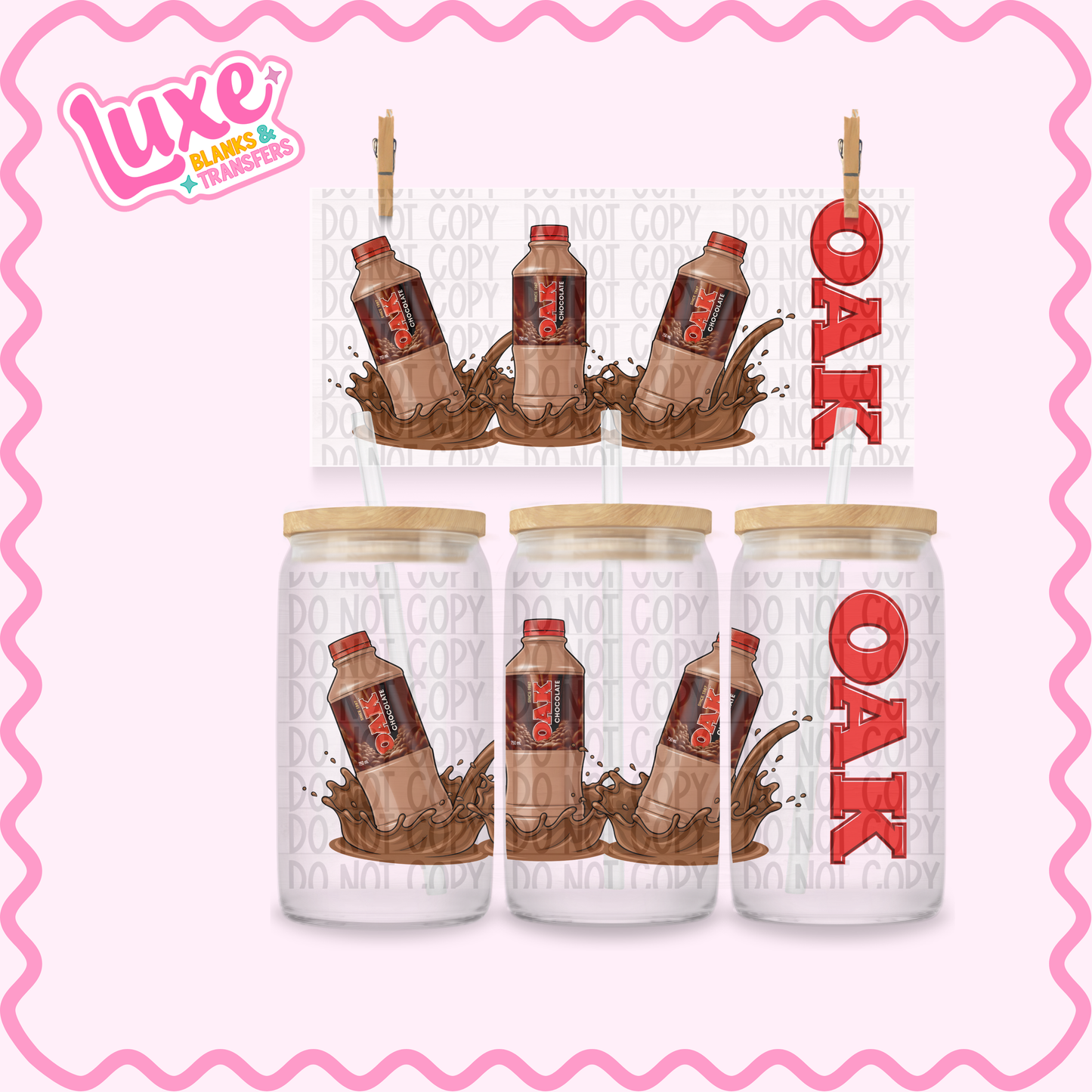 16oz UV DTF Wrap | Choc Oak | #2626
