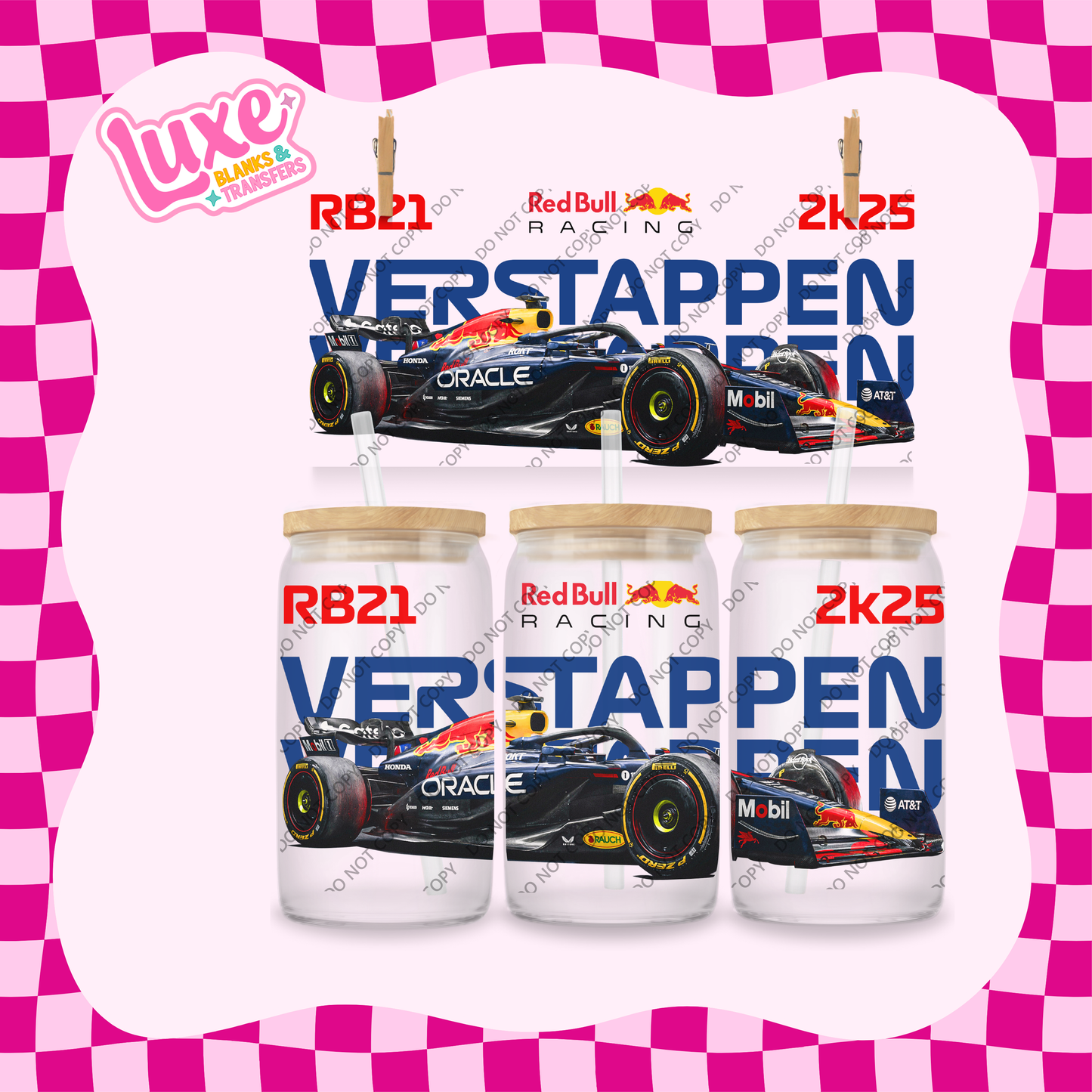16oz UV DTF Wrap | F1 Verstappen | #1837