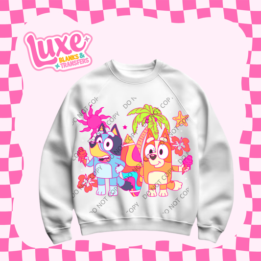 DTF Heat Transfer | Blue Summer | #492