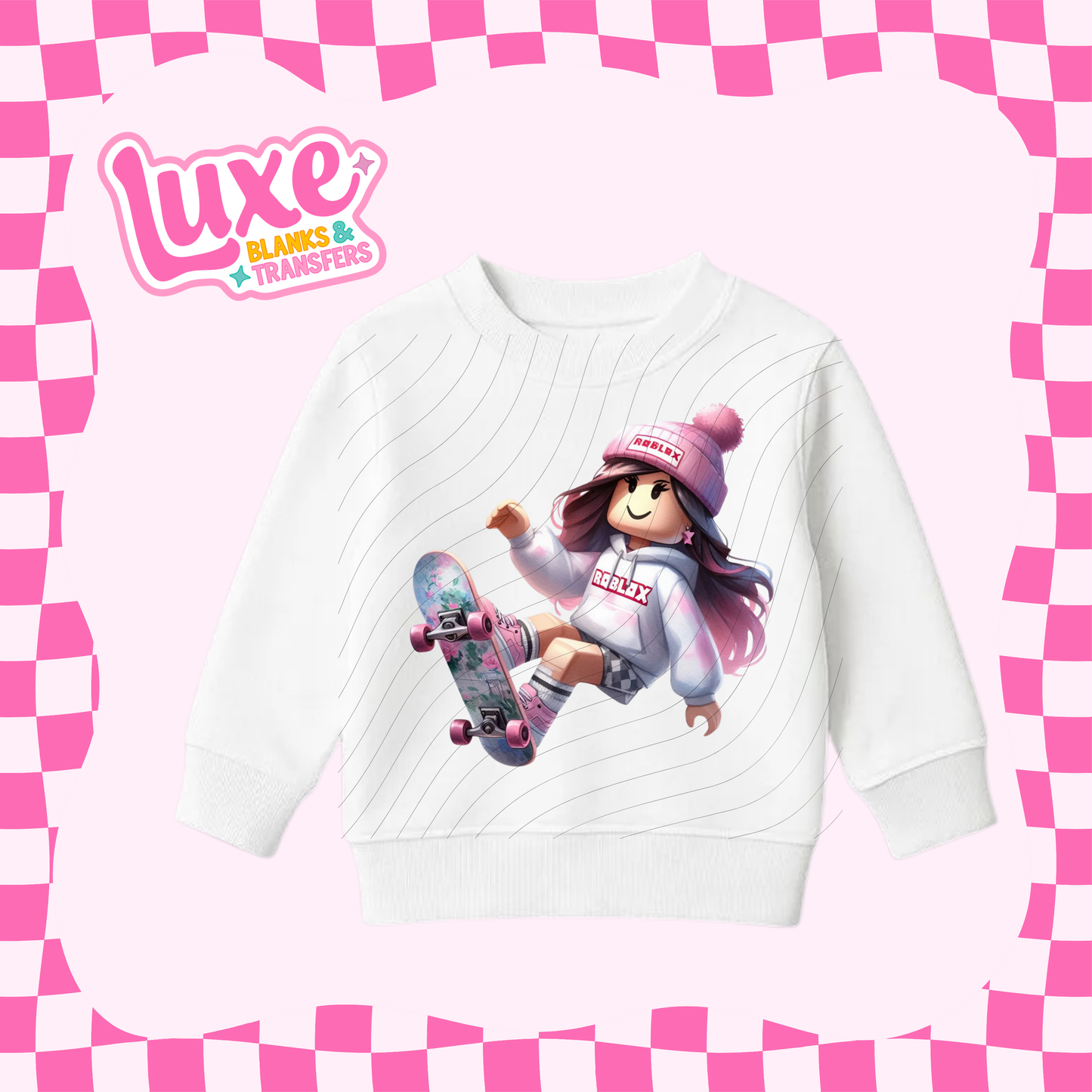 Blox Skater Girl | Kids DTF Heat Transfer | #47