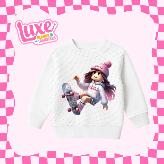Blox Skater Girl | Kids DTF Heat Transfer | #47