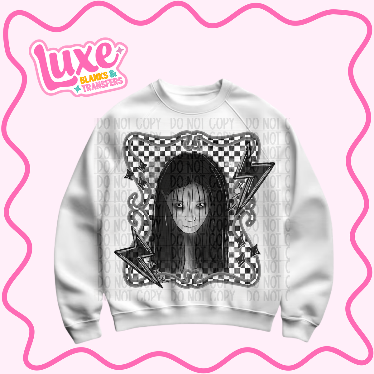 DTF Heat Transfer | B&W Spooky | #1504