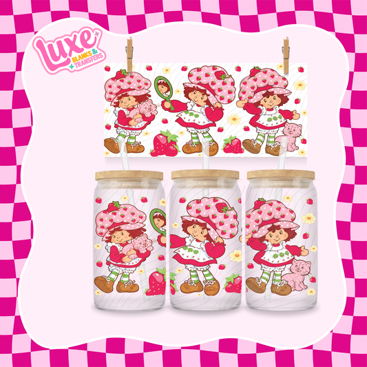 Strawb Shortcake | 16oz UV DTF Wrap | #1352