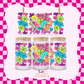 Lizzie Neon Flowers UV DTF Wrap (#855)