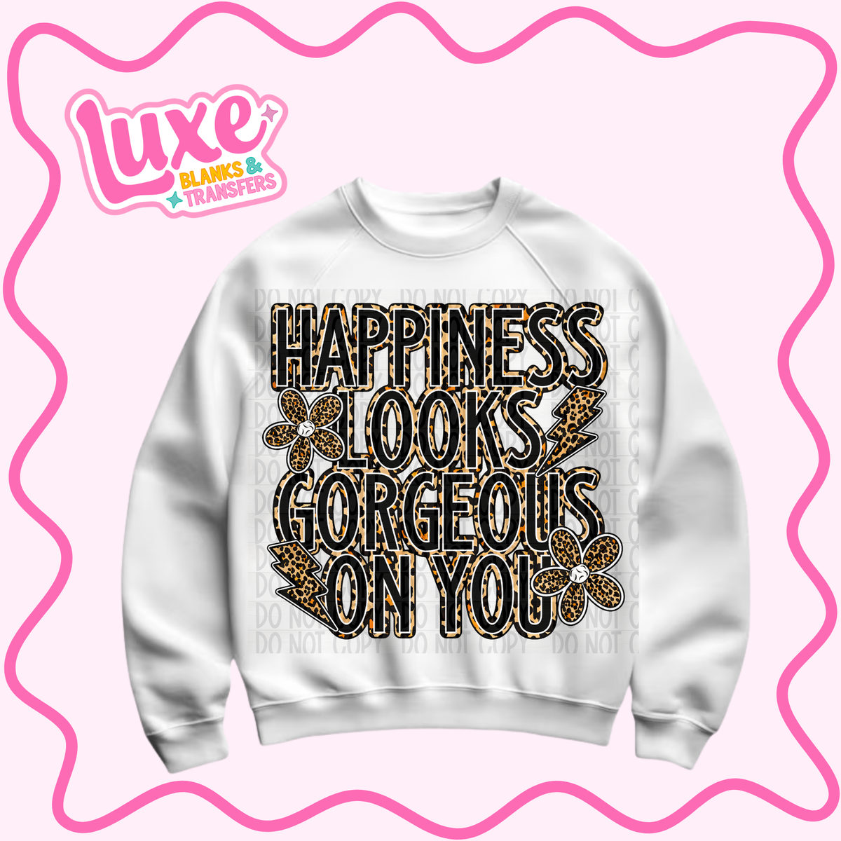 DTF Heat Transfer | Happiness | #1505