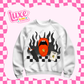 DTF Heat Transfer | Checkered Flame | #496