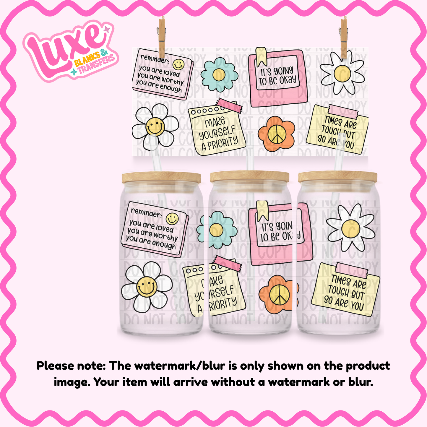 16oz UV DTF Wrap | Affirmations | #3865