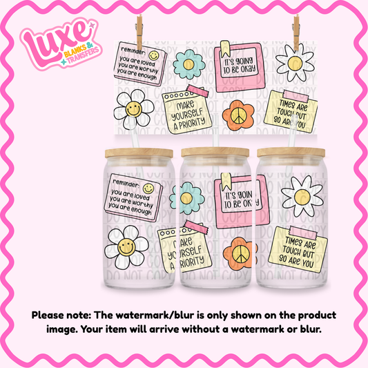 16oz UV DTF Wrap | Affirmations | #3865